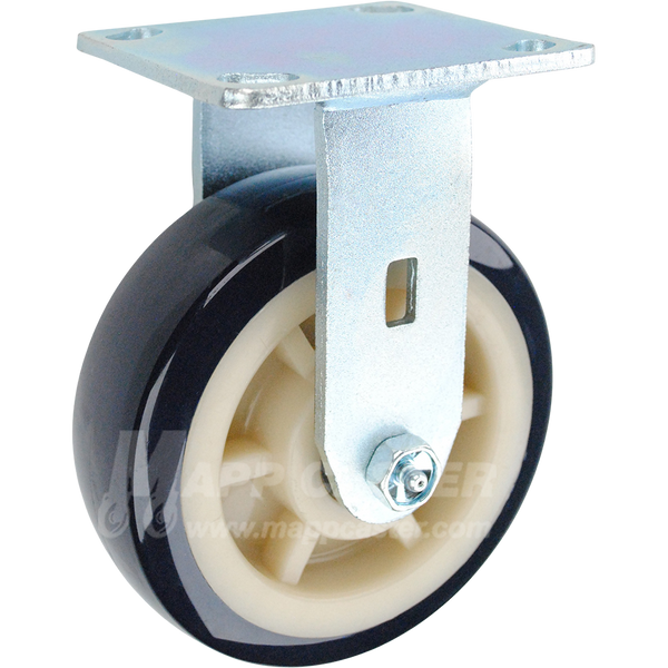146PRX620R 6" x 2" Patriot Polyurethane on Polyolefin Core Wheel Rigid Caster - 1,000 Lbs Capacity 