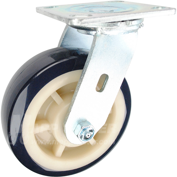 146PRX620S 6" x 2" Patriot Polyurethane on Polyolefin Core Wheel Swivel Caster - 1,000 Lbs Capacity 