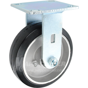 146RARB620R 6" x 2" Rubber on Aluminum Wheel & Rigid Caster 500 LBS CAPACITY 