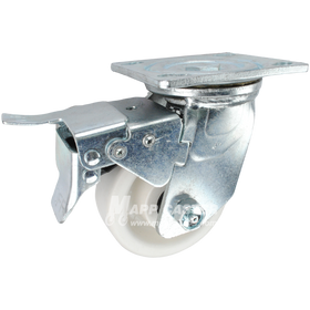 4" x 2" Retort Swivel Caster with Total Locking Brake - 550 Lbs Capacity