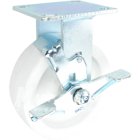  146RETB620RB 6" x 2" Retort Rigid Brake Caster - 700 Lbs Capacity 146RETB620RB 