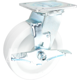 146RETB620SB 6" x 2" Retort Swivel Brake Caster - 700 Lbs Capacity 