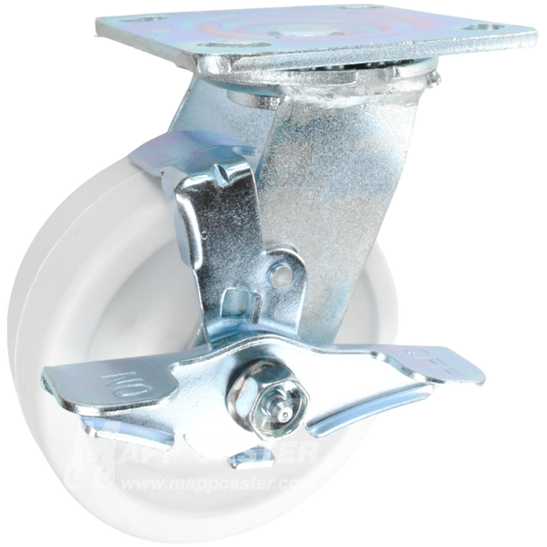 6" x 2" Retort Swivel Brake Caster - 700 Lbs Capacity 146RETB620SB