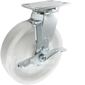 146RETB820SB 8" x 2" Retort Swivel Brake Caster - 900 Lbs Capacity