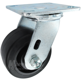4" x 2" Rubber on Nylon Wheel Swivel Caster - 400 Lbs Capacity