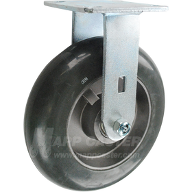 146RND820R 8" x 2" Balloon Cushion Wheel Rubber Rigid Caster - 450 Lbs Capacity