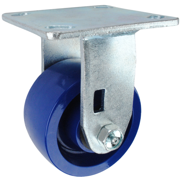 4" x 2" Solid Polyurethane Wheel Rigid Caster - 750 Lbs Capacity 