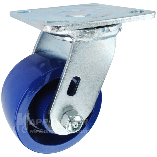 4" x 2" Solid Polyurethane Wheel Swivel Caster - 750 Lbs Capacity