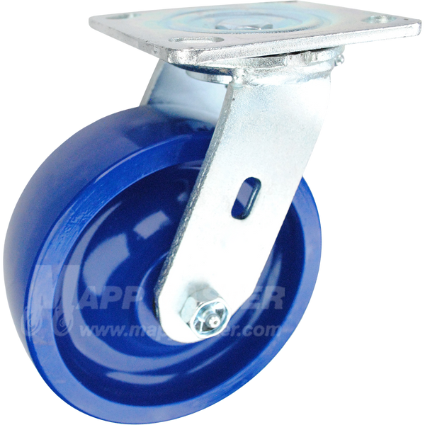 146SPU620S 6" x 2" Polyurethane Wheel Swivel Caster - 900 Lbs Capacity