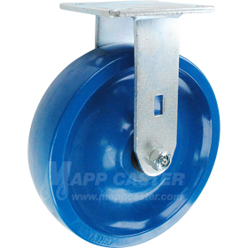 146SPU820R 8" x 2" Solid Polyurethane Wheel Rigid Caster - 900 Lbs Capacity