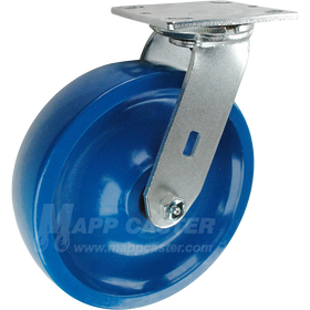 146SPU820S 8" x 2" Solid Polyurethane Wheel Swivel Caster - 900 Lbs Capacity