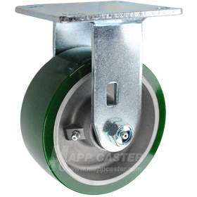 146UARB520R - 5in Green Polyurethane Rigid Caster.