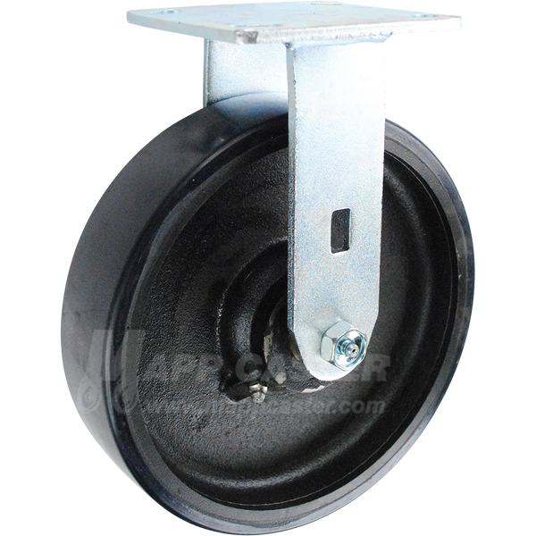 146UIRB820R 8" x 2" Polyurethane on Iron Wheel Rigid Caster - 1,250 Lbs Capacity