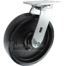 146UIRB820S 8" x 2" Polyurethane on Iron Wheel Swivel Caster - 1,250 Lbs Capacity