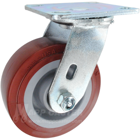 5" x 2" Polyurethane on Polyolefin Wheel Swivel Caster - 750 Lbs Capacity
