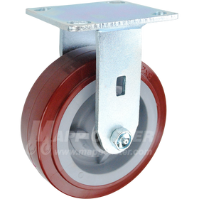 146UPRB620R 6" x 2" Polyurethane Wheel Rigid Caster - 900 Lbs Capacity 