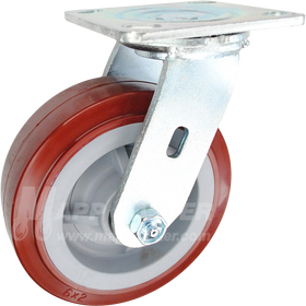 146UPRB620S 6" x 2" Polyurethane Wheel Swivel Caster - 900 Lbs Capacity 