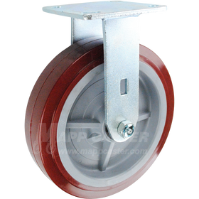 146UPRB820R 8" x 2" Polyurethane Wheel Rigid Caster - 1,000 Lbs Capacity