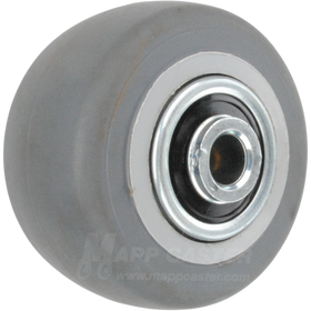2-1/2" x 1-1/4" Grey Thermoplastic Rubber (TPR) Wheel - 300 lbs Capacity Part # LNM25GI42