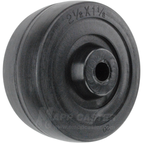 2-1/2" x 1-1/8 Hard Rubber Wheel - 175 Lbs Capacity Part # QHR25F2