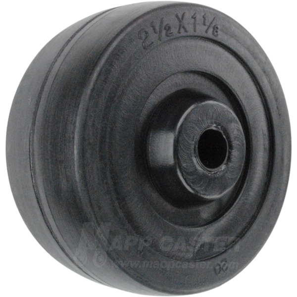 2-1/2" x 1-1/8 Hard Rubber Wheel - 175 Lbs Capacity Part # QHR25F2