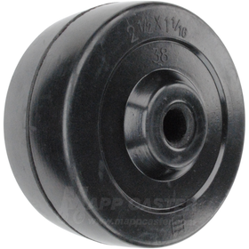 2-1/2" x 1-1/8" Soft Rubber Wheel - 100 Lbs Capacity Part # QSR25F2