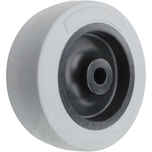 2-1/2" x 13/16" Grey Thermoplastic Rubber (TPR) Wheel - 90 Lbs Capacity Part # 8007964