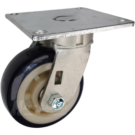 5" x 2" Patriot Polyurethane on Polyolefin Wheel Swivel Caster with 5" x 5-1/2" Top Plate - 800 Lbs Capacity