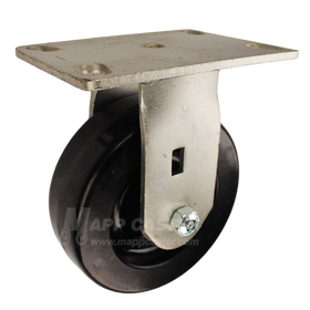 6" x 2" Phenolic Wheel OR Rigid Caster - 1,200 Lbs Capacity