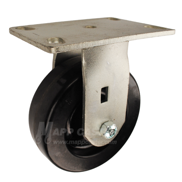 6" x 2" Phenolic Wheel OR Rigid Caster - 1,200 Lbs Capacity