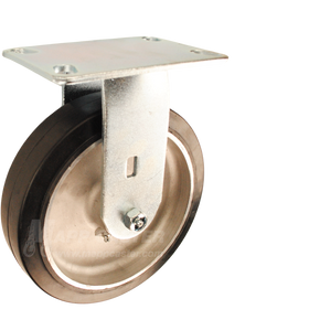 8" x 2" Rubber on Aluminum Wheel OR Rigid Caster - 500 Lbs Capacity