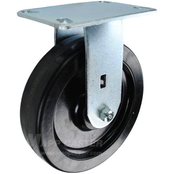 8" x 2" Phenolic Wheel OR Rigid Caster - 1,400 Lbs Capacity