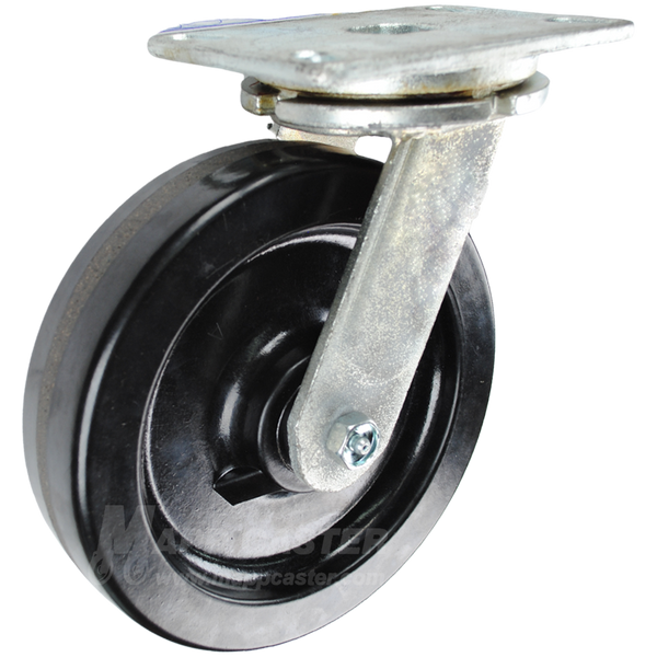8" x 2" Phenolic Wheel OS Swivel Caster - 1,400 Lbs Capacity