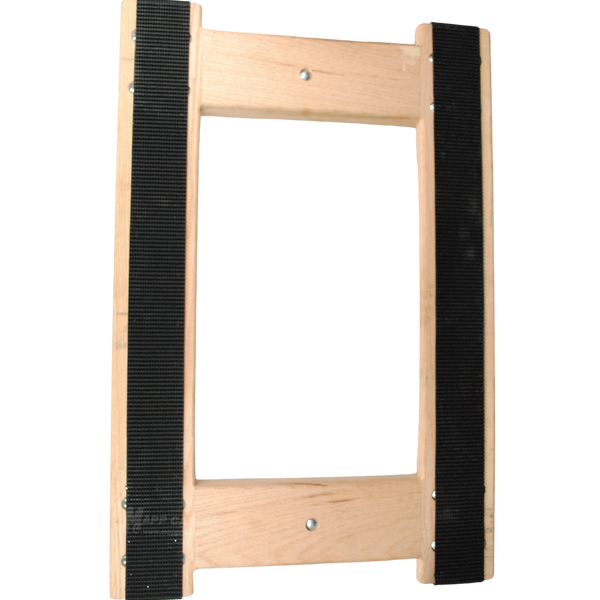 28_x_50_Premium_Solid_Oak_Wooden_Dolly_for_Hot_Tub_HVAC_with_10_TPR_Pneumatic_Wheels_-_Part_B2436H-10AIR top down view