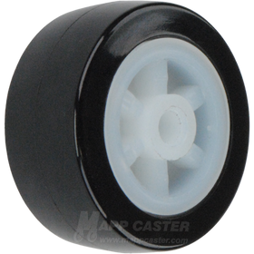 2" x 15/16" Black Poly on Polyolefin Core Wheel - 90 Lbs Capacity Part # QPLY2B1-BLACK