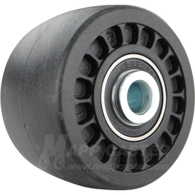 Low Profile Black Nylon Caster Wheel equipped with precision ball bearings. Resistant to chemicals, water, cleaning solutions, grease & oil
