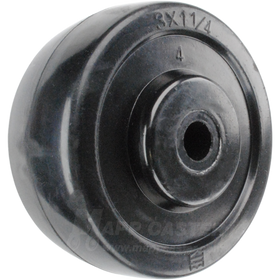3" x 1-1/4" Soft Rubber Wheel - 300 Lbs Capacity Part # QSR3H3