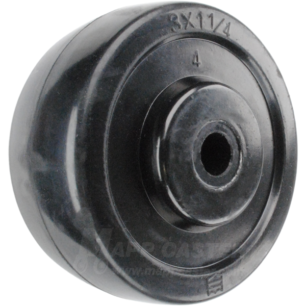 3" x 1-1/4" Soft Rubber Wheel - 300 Lbs Capacity Part # QSR3H3