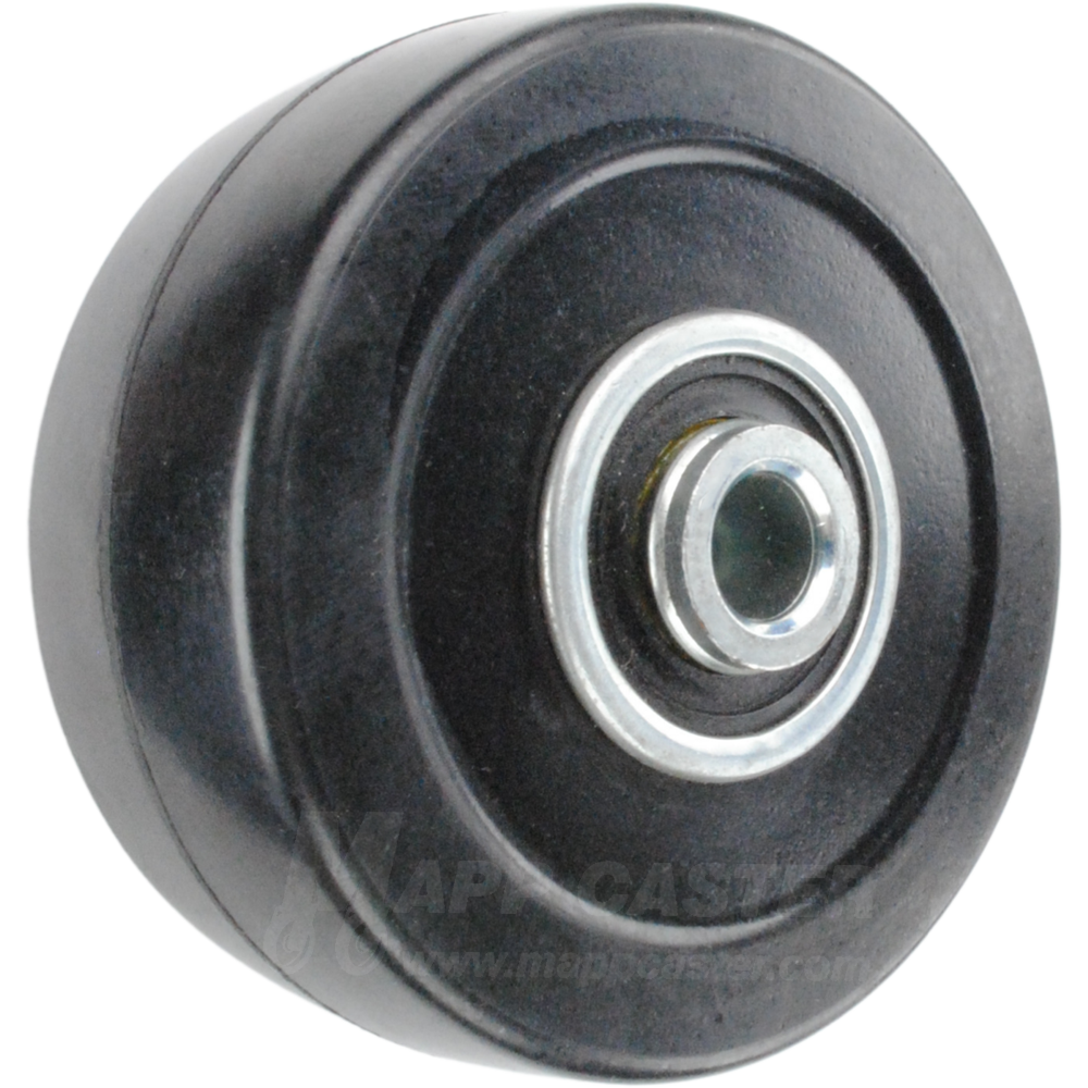 rubber tread casters 3" x 1-1/4" Soft Rubber Wheel w/ Ball Bearings