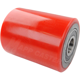 3" x 3-5/8" Heavy Duty Polyurethane on Steel Pallet Jack Load Wheel - Part# B035C - Precision Ball Bearings 