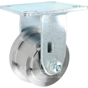 4-1/8" x 1-7/8" Flanged Forged Steel Wheel KPL Rigid Caster - 2000 Lbs Capacity SIDE VIEW