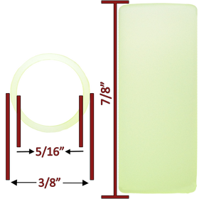 5/16" ID x 3/8" OD x 7/8" Delrin Spanner