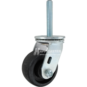 4 x 2 high temp nylon swivel caster with 3/4-10 x 4 threaded stem for high-heat industrial applications up to 475°F continuous operation.