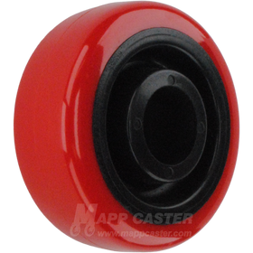 4" x 1-1/2" Red Poly on Polyolefin Wheel - 400 Lbs Capacity Part # LPPU415