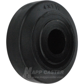 4" x 1-1/2" Rubber on Iron Wheel - 350 Lbs Capacity Part # QRCI4KO