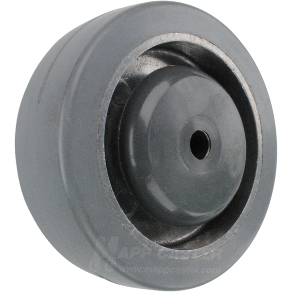 4" x 1-1/4" Rubber on Aluminum Core Wheel w/ Ball Bearings - 250 Lbs Capacity Part # QRAL4G3