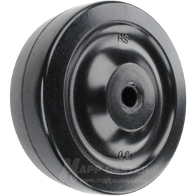 4" x 1-1/4" Soft Rubber Wheel - 220 Lbs Capacity Part # QSR4H3