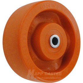 4" x 1-1/2" High Temperature Glass Filled Nylon Wheel w/ Ball Bearings - 300 Lbs Capacity Part # R451171C/B-BB-ORG