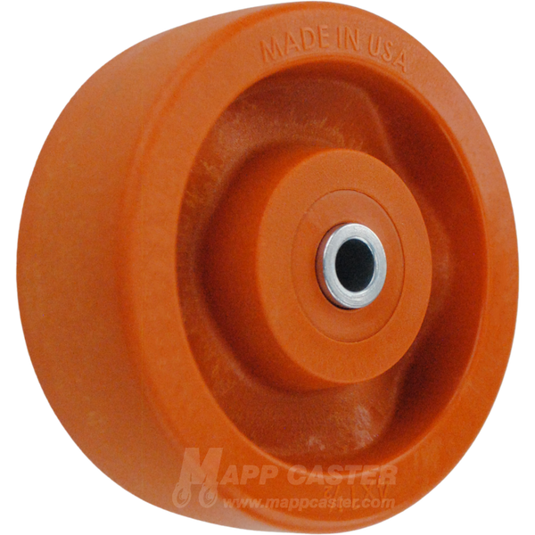 4" x 1-1/2" High Temperature Glass Filled Nylon Wheel w/ Ball Bearings - 300 Lbs Capacity Part # R451171C/B-BB-ORG