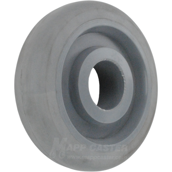 4" x 1" Grey Thermoplastic Rubber (TPR) Wheel - 110 Lbs Capacity Part # R41-151M